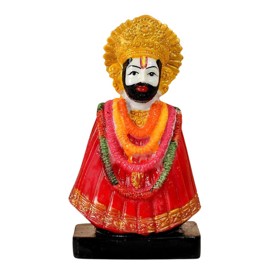 OSTNKART Khatu Shyam Ji Murti Polyresin Red 6 inch Idol and Figurine for Gifting and Home and Office Decor (Red,‎15.5L x 6.5W x 8.5H cm)