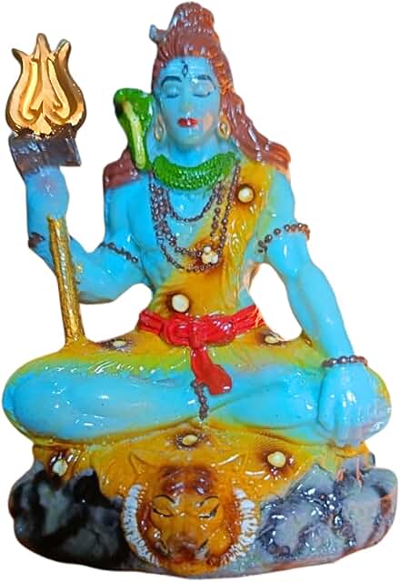 OSTNKART Shiva Statue Car Dashboard Idol 3.5 Inch, Resin Shiv Ji for Birthday,Annivesary, Home & Office Pooja Room,Living Room Show Piece New House Warming Gift (Size: L-7 x W-5 x H-9 cm)