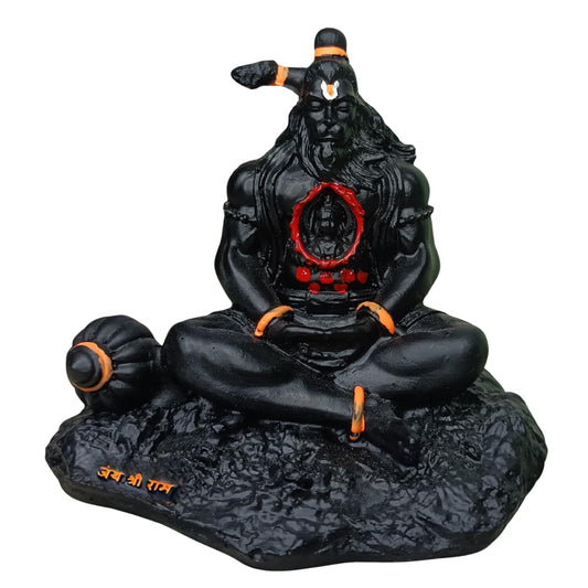 OSTNKART Lord Hanuman Idol with Ram Lalla in Heart | Polyresin 3-inch Car Dashboard Idol for Birthday, Diwali, New Year | Small, Black