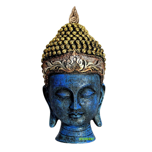OSTNKART Gautam Buddha Head Statue Idol Home & Office Decorative Good Luck Show Piece Gift Item for Living Room Shelf, Tea Table Top, Decoration, New Shop & House Warming Ceramony
