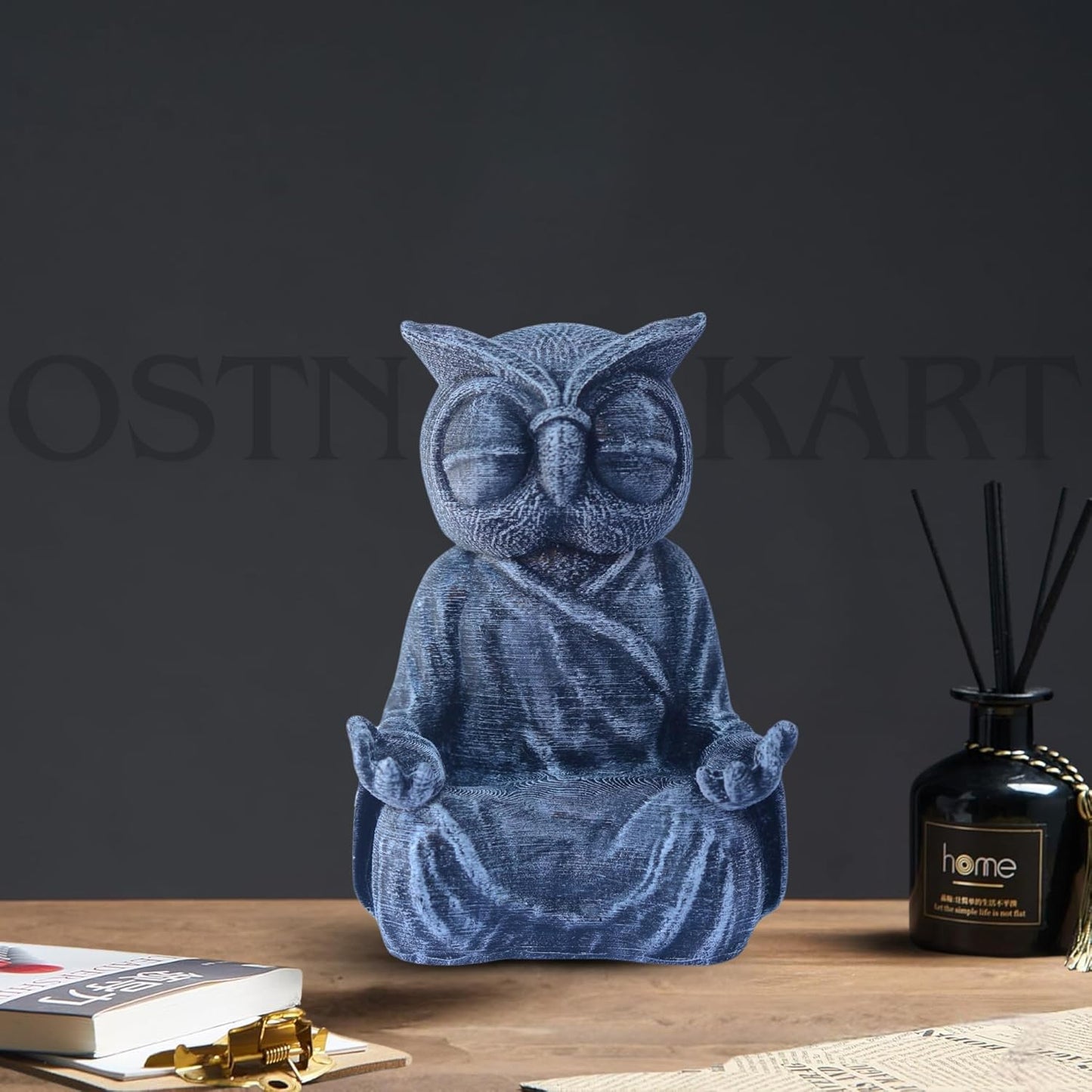 OSTNKART Lucky Owl Statue for Good Luck feng Shui Living Room Office Table Garden Home Decor Decoration Birthday Anniversary Wedding Gift for Housewarming ceramony showpeice Figurines (6 * 4 inch)