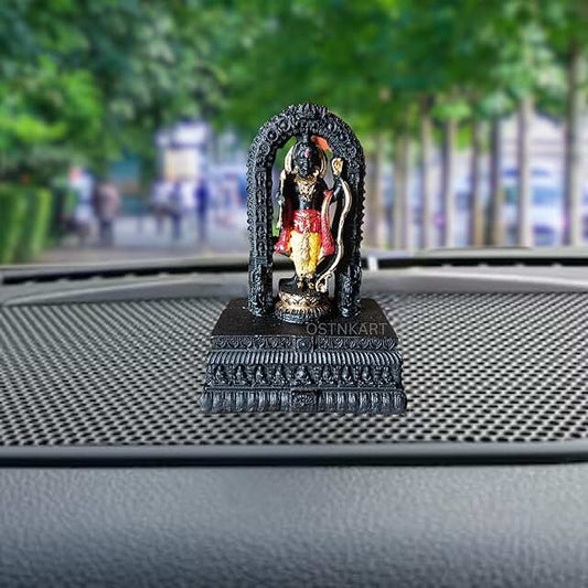 OSTNKART Ram Lalla Murti Statue Showpiece for Car Dashboard, 4 inch, Good Luck Gift Idol