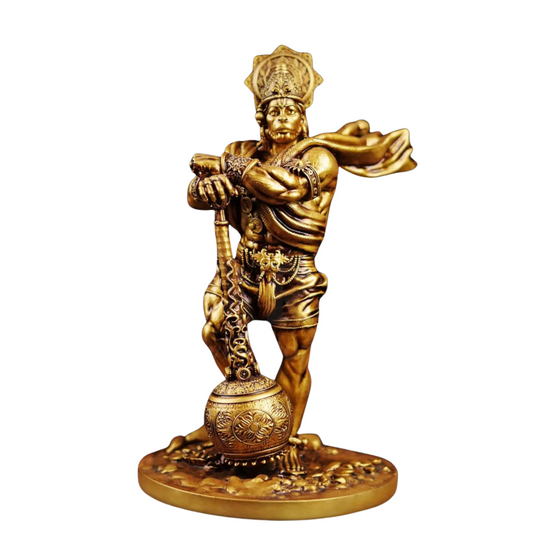 OSTNKART Bahubali Hanuman Ji Murti – Divine Bajrangbali Idol for Car Dashboard & Home Décor (4 Inch, Bahubali Hanuman)