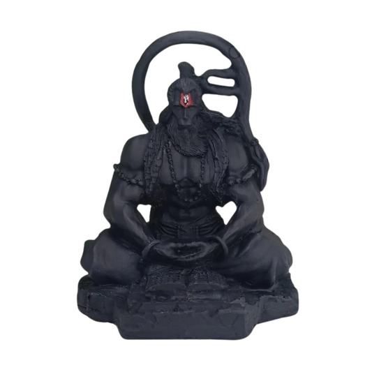 OSTNKART Hanuman Murti Car Dashboard Idol 3.5 Inch Polyresin Black Home & Office Decor Statue, Living Room Show Piece, New House Warming, Birthday, Diwali Gift