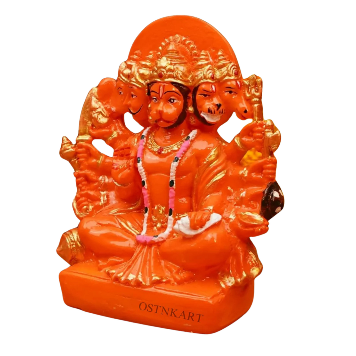 OSTNKART Hanuman Ji Murti Panchmukhi Hanuman for Door Entrance Temple Home & Office Decor Living Room Decoration Gift for New House Warming ceramony Diwali Gift bajarangbali Balaji Idol Evil Eye